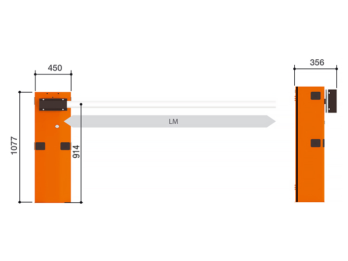 G6500 Classico - Комплект шлагбаума GARD 6500 (тумба, стрела круглая 100мм, светоотражающие наклейки, балансировочная пружина) купить в Санкт-Петербурге