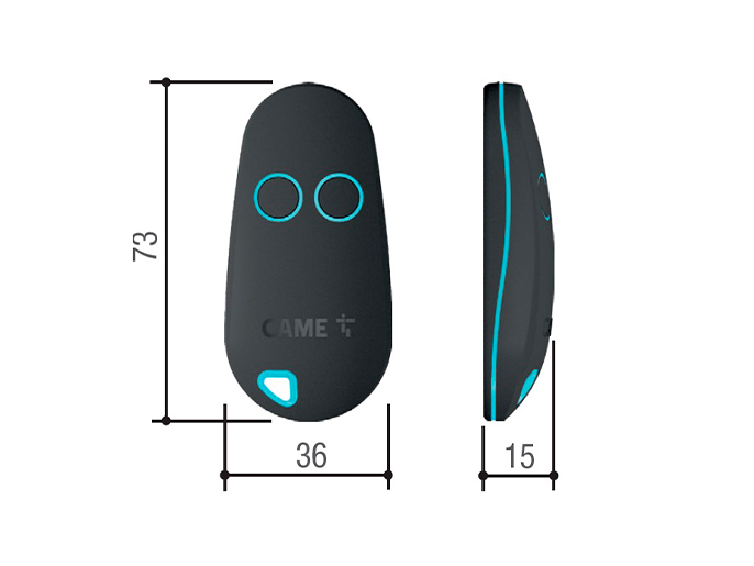 TOP42FGN Брелок передатчик 2-х канальный с фиксированным кодом CAME купить в Санкт-Петербурге