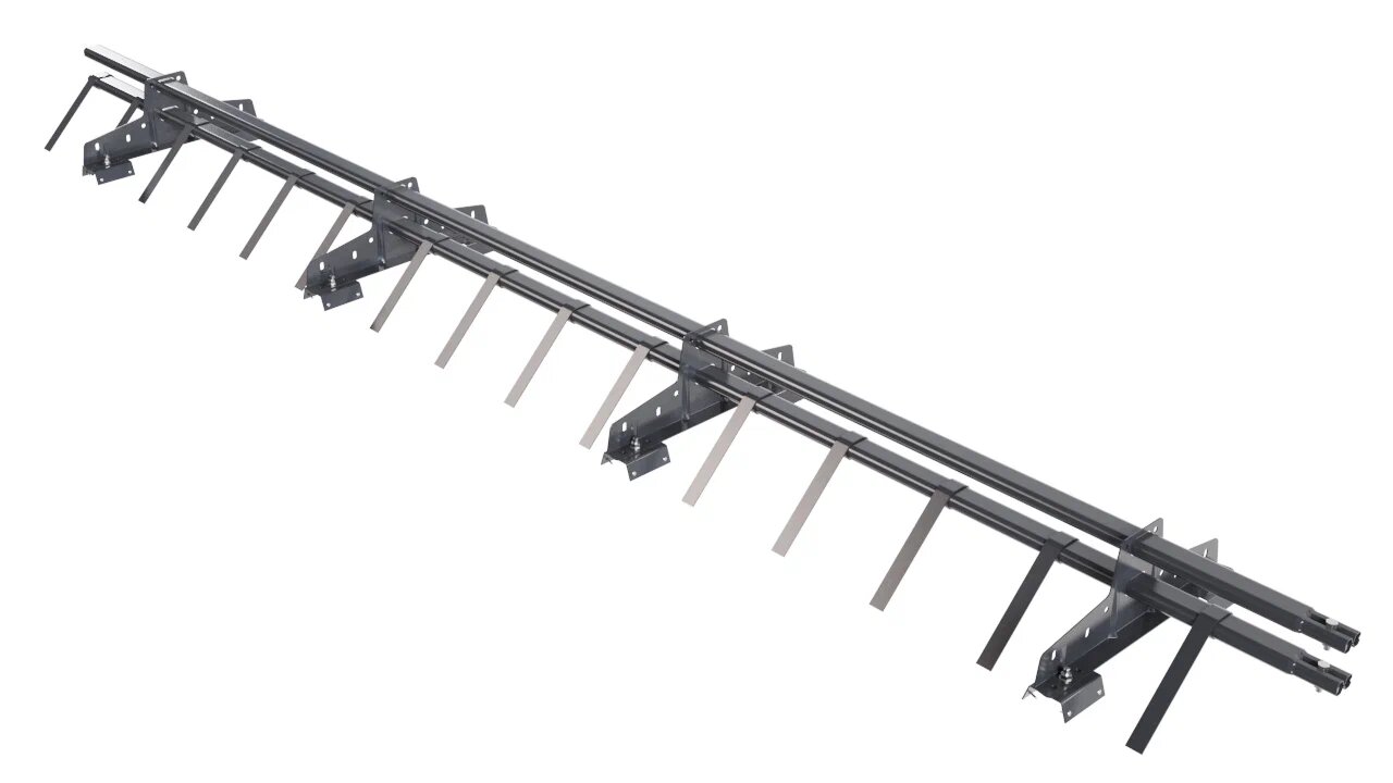 Снегозадержатель трубчатый BORGE для профнастила Н-60, Н-75,  3м, темно-серый (7024)