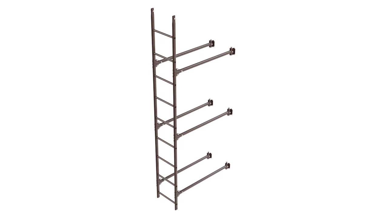 Комплект фасадной лестницы Borge <b>(Нижняя секция)</b> 2,7м , коричневый (8017)