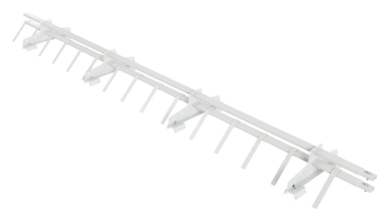 Снегозадержатель трубчатый BORGE для профнастила Н-60, Н-75,  3м, белый (9003)