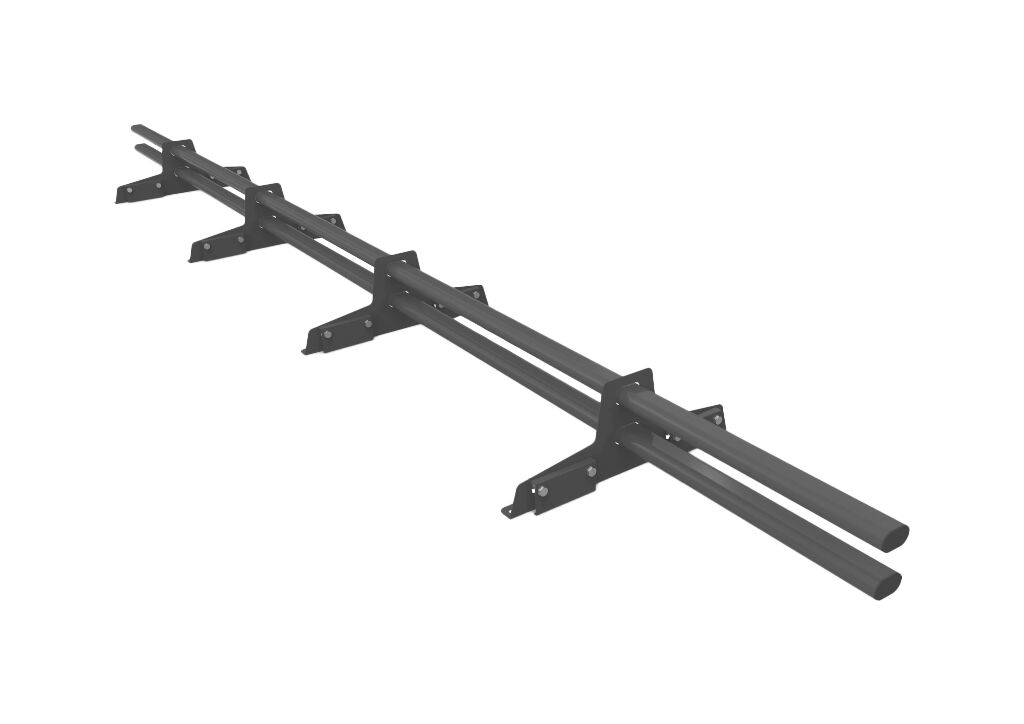 Снегозадержатель трубчатый для фальца 45х25мм длина 3.0м (3 оп) оцинк. D-Bork, Снегозадержатель трубчатый для фальца 45х25мм 3.0м (3 оп) 7004 (светло-серый) оцинк. (порошковая покраска, Т- образная опора 1.5мм, труба 45х25мм, заглушки, крепеж) D-Bork