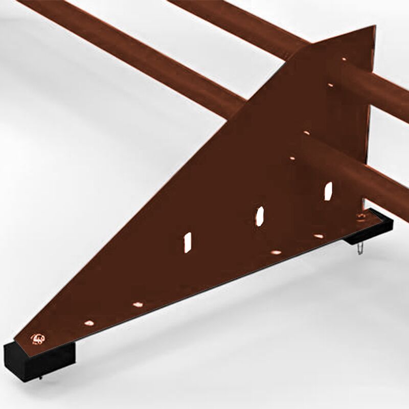 Опора треугольная для МЧ и мягкой кровли D25 неоцинк. Русь, Опора треугольная для МЧ и мягкой кровли D25 8004 (терракотовый) неоцинк. (порошковая покраска, опора толщиной 1.5мм) Русь