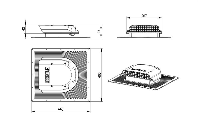 Krovent KTV NEW кровельный вентиль для г/ч