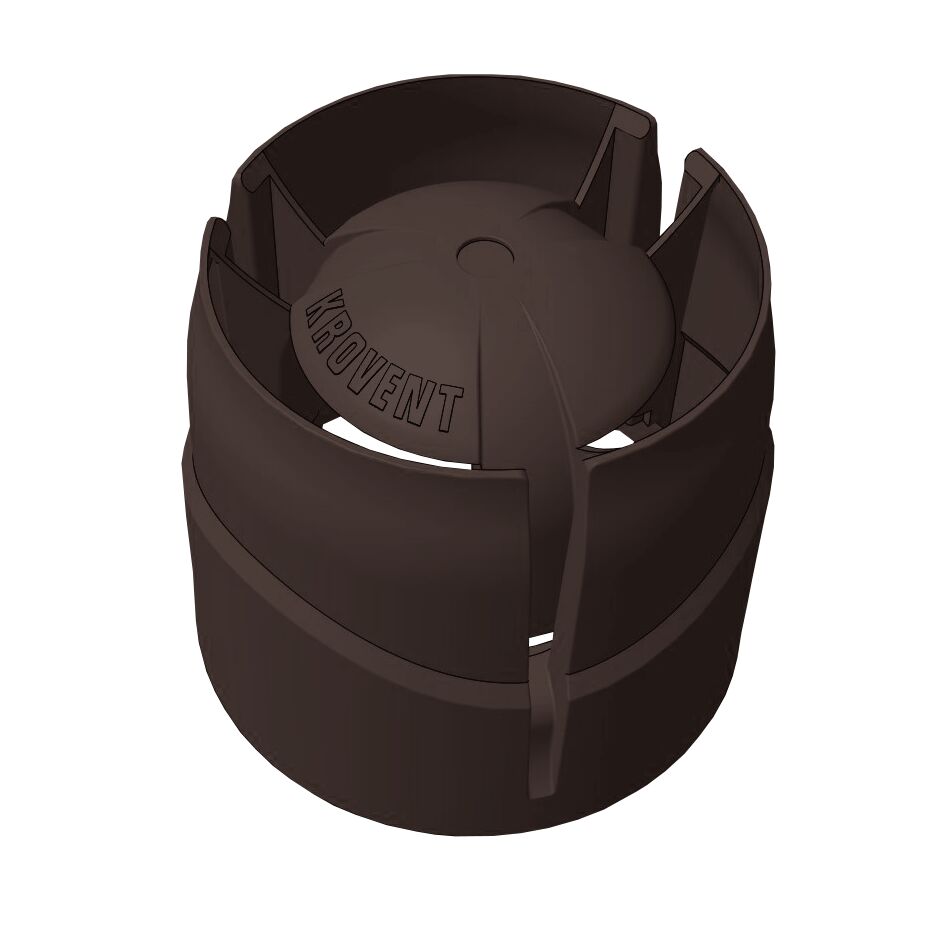 Krovent HupCap 110 NEW колпак на трубу кровельный, 8017 (коричневый)