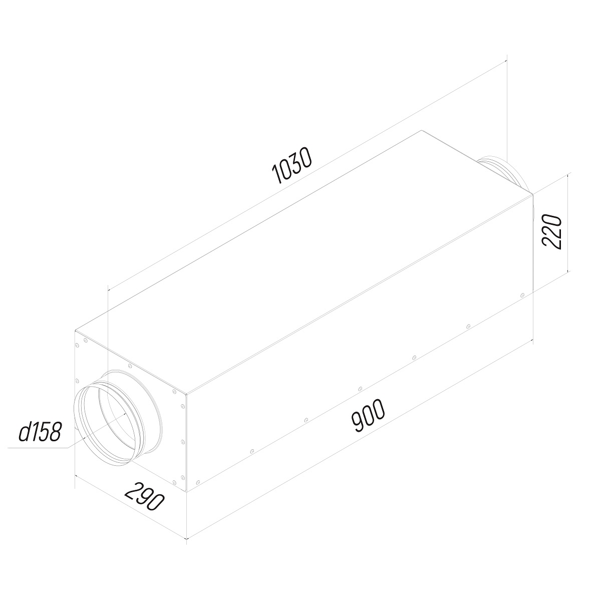 ECO Шумоглушитель прямоугольный KSE 160/900 Provent купить в Санкт-Петербурге