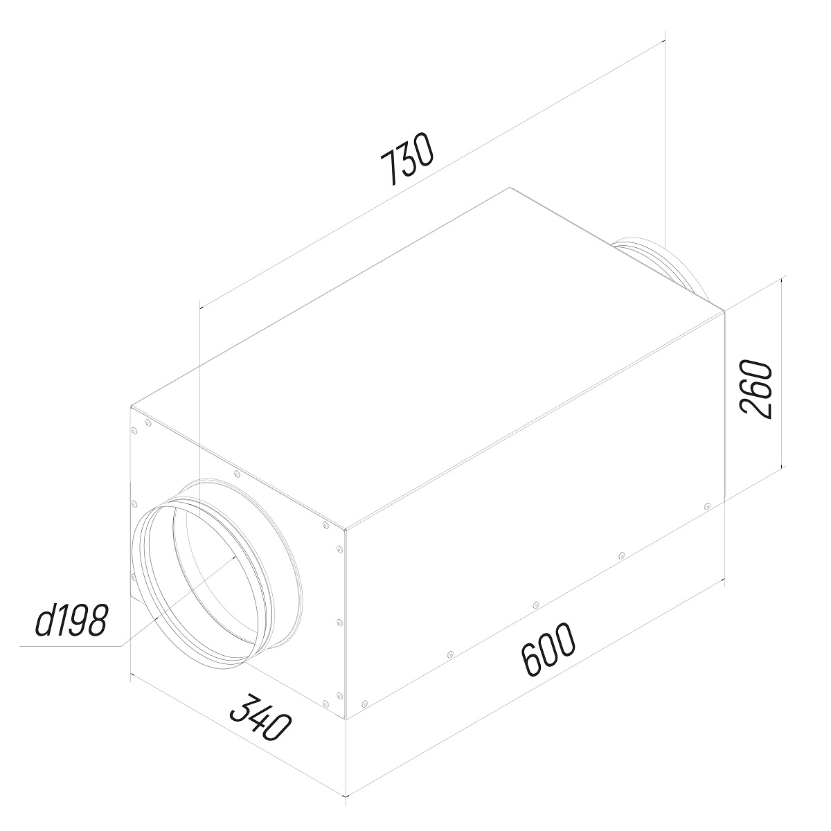 ECO Шумоглушитель прямоугольный KSE 200/600 Provent купить в Санкт-Петербурге