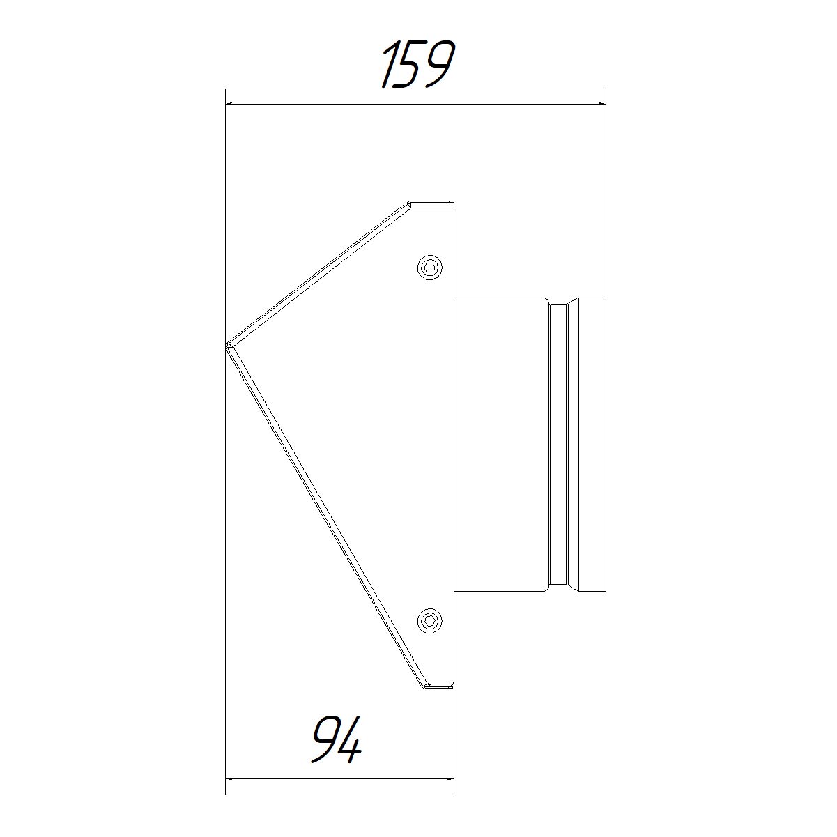 Решетка фасадная с колпаком STF 125G серый 7024 Provent купить в Санкт-Петербурге