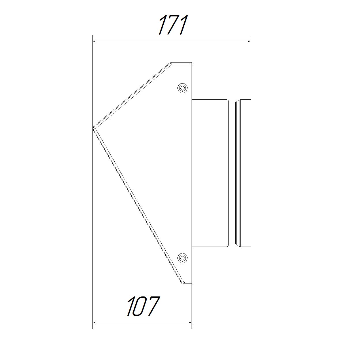 Решетка фасадная с колпаком STF 160G серый 7024 Provent купить в Санкт-Петербурге