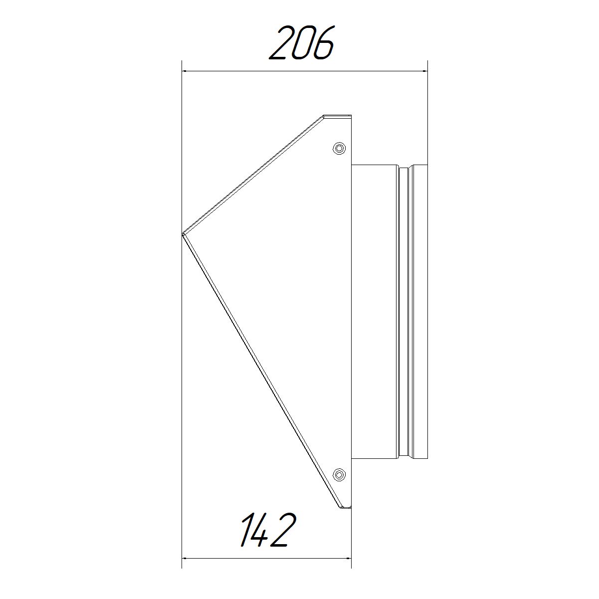 Решетка фасадная с колпаком STF 250G серый 7024 Provent купить в Санкт-Петербурге