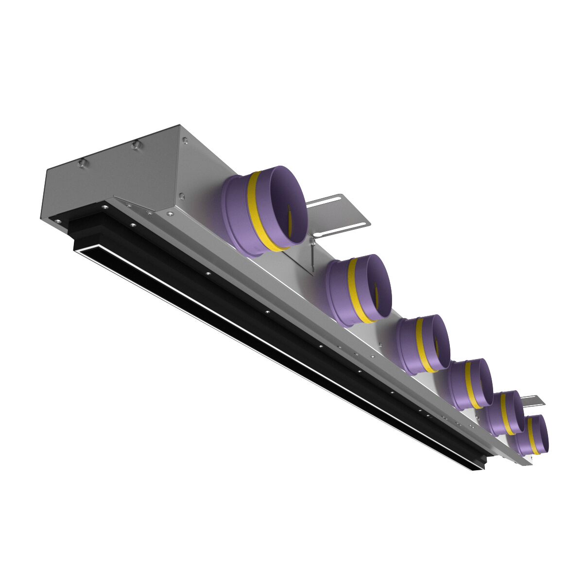 Компактный щелевой диффузор для гипрока с КСД на 6 выходов VPNDGU 1500х25/75х6 Provent купить в Санкт-Петербурге