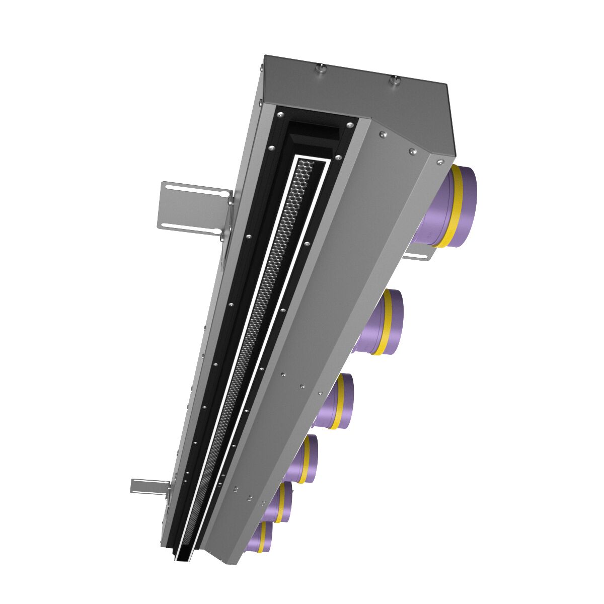 Компактный щелевой диффузор для гипрока с КСД на 6 выходов VPNDGU 1500х25/75х6 Provent купить в Санкт-Петербурге