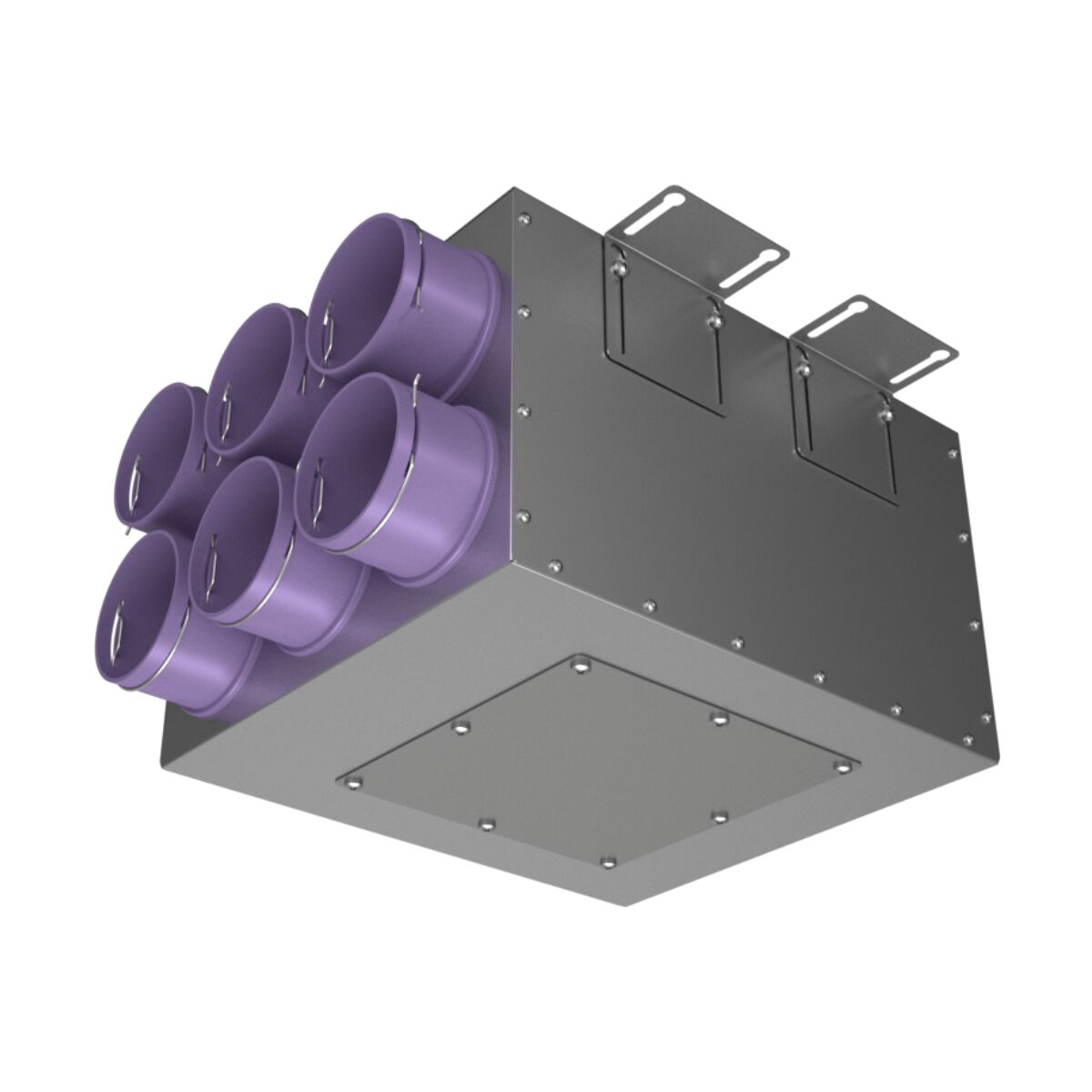 Коллектор металлический на 6 выходов KV 160/90x6 Provent
 (Комплектуется без фланцев. Фланцы/заглушки необходимо докупать дополнительно)