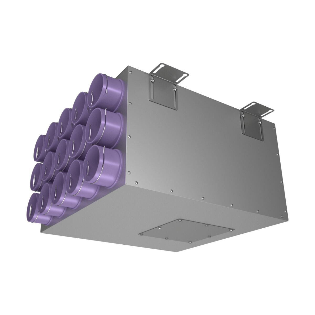 Коллектор металлический на 15 выходов KV 200/90x15 Provent
 (Комплектуется без фланцев. Фланцы/заглушки необходимо докупать дополнительно)