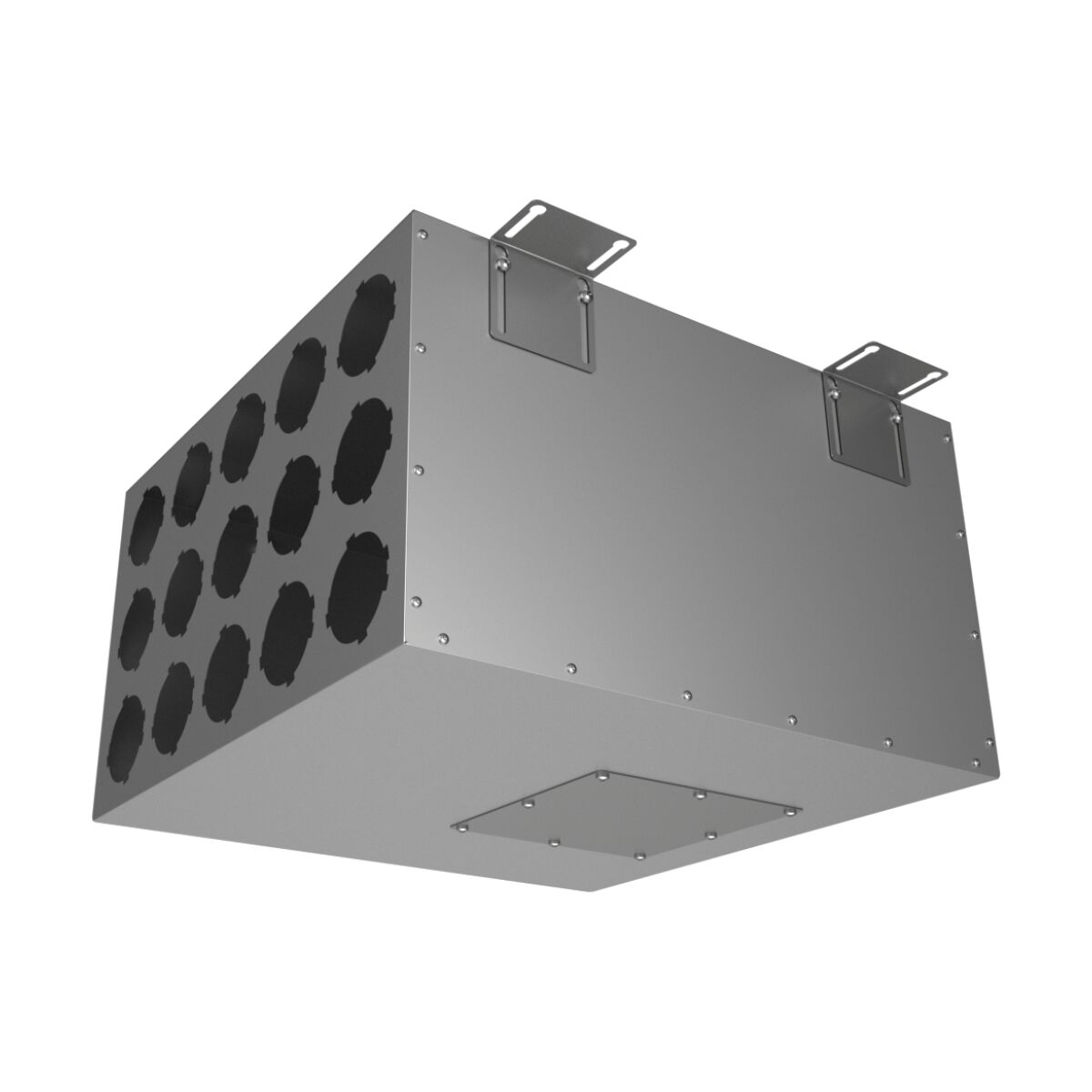 Коллектор металлический на 15 выходов KV 200/90x15 Provent
 (Комплектуется без фланцев. Фланцы/заглушки необходимо докупать дополнительно), серый