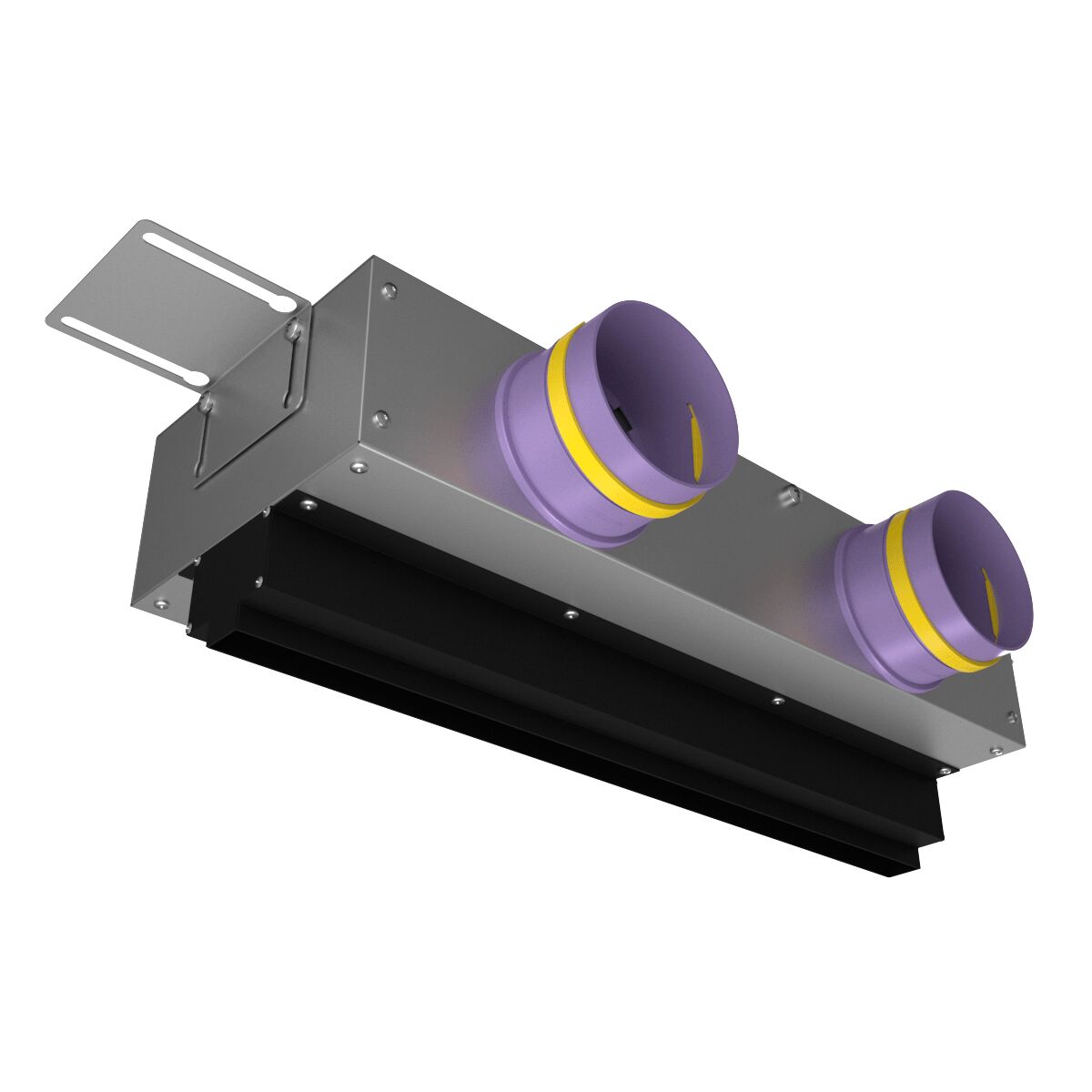 Щелевой диффузор в гипрок с КСД на 2 выхода VPNDG 500х25/90х2 Provent купить в Санкт-Петербурге