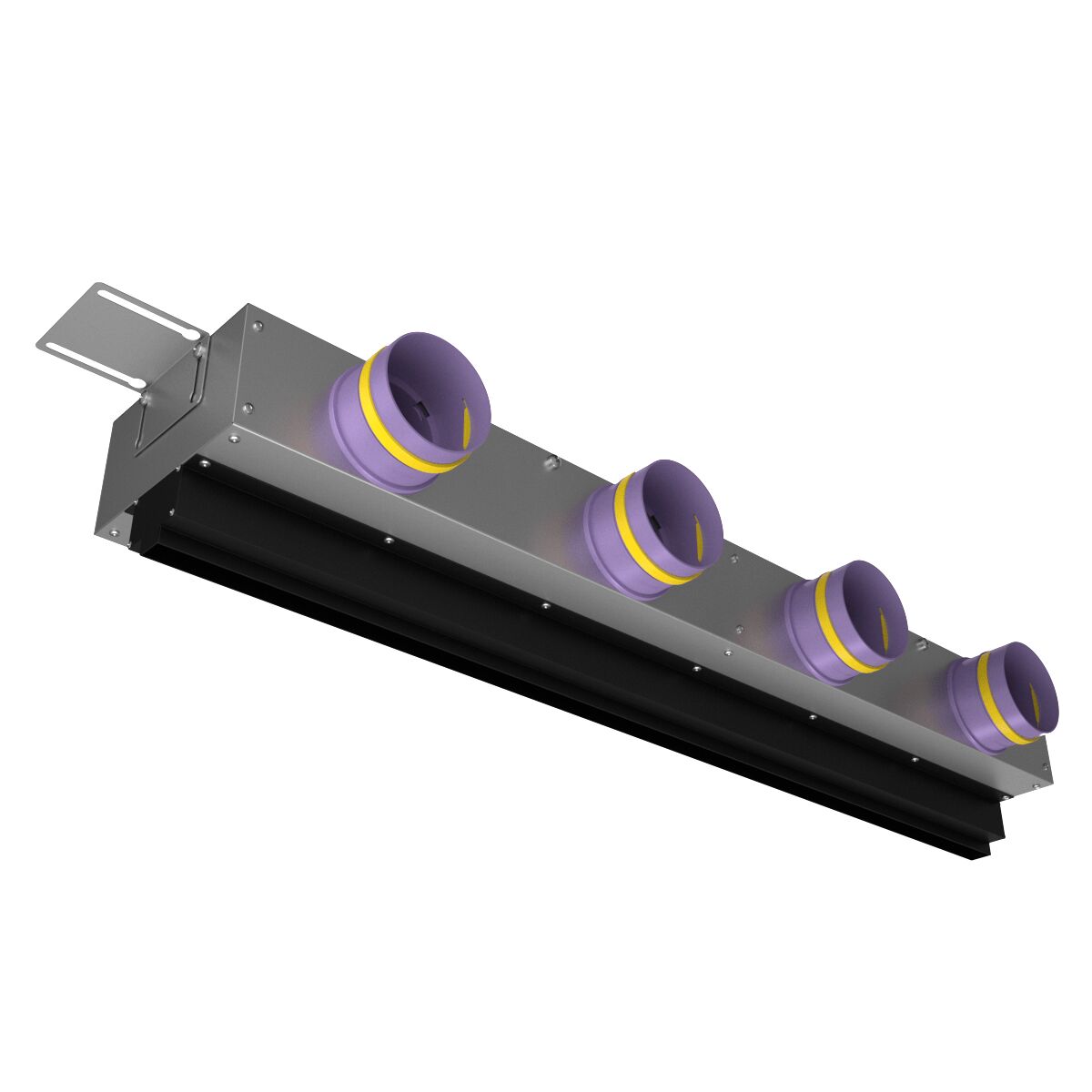 Щелевой диффузор в гипрок с КСД на 4 выхода VPNDG 1000х25/90х4 Provent  купить в Санкт-Петербурге