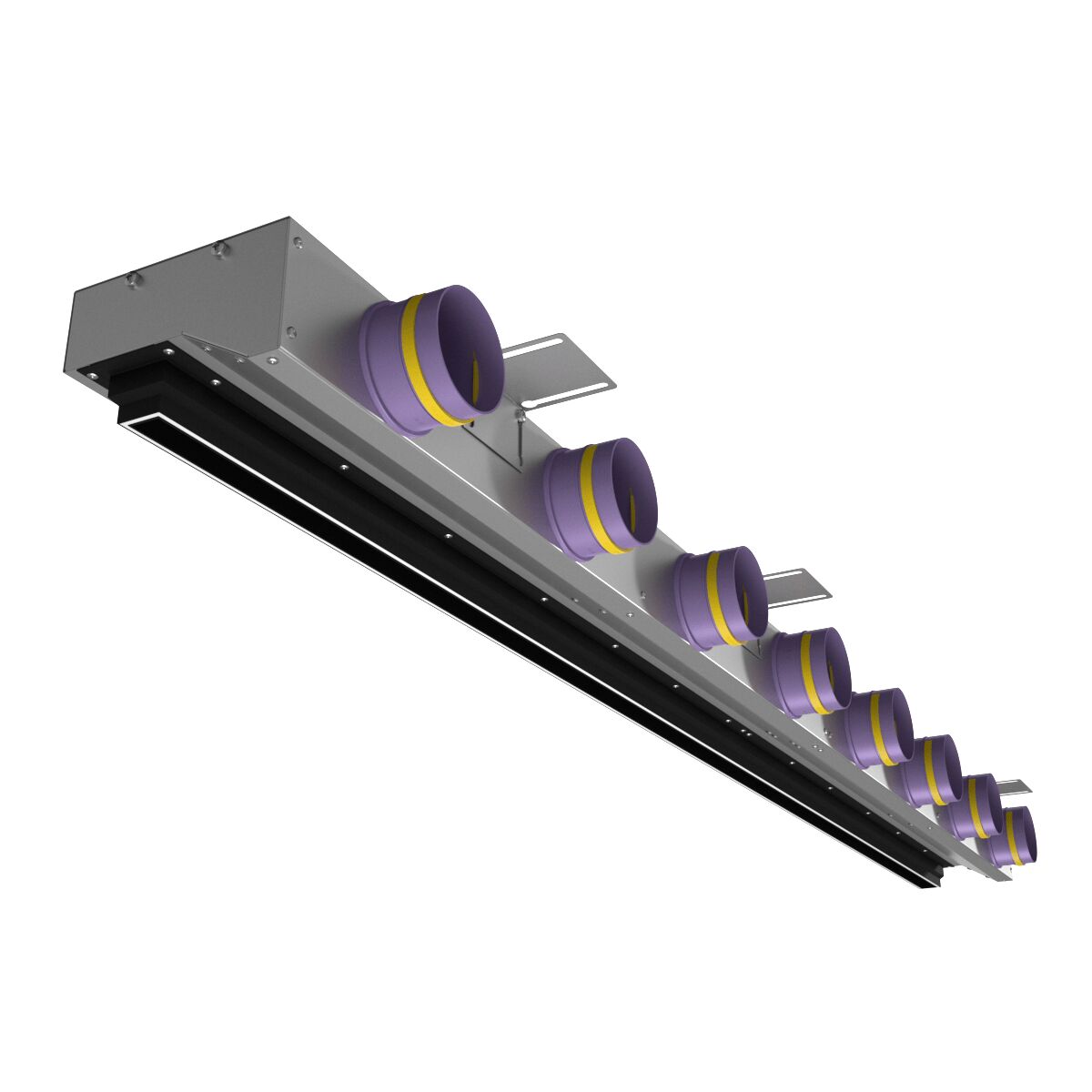 Компактный щелевой диффузор для гипрока с КСД на 8 выходов VPNDGU 2000х25/90х8 Provent купить в Санкт-Петербурге