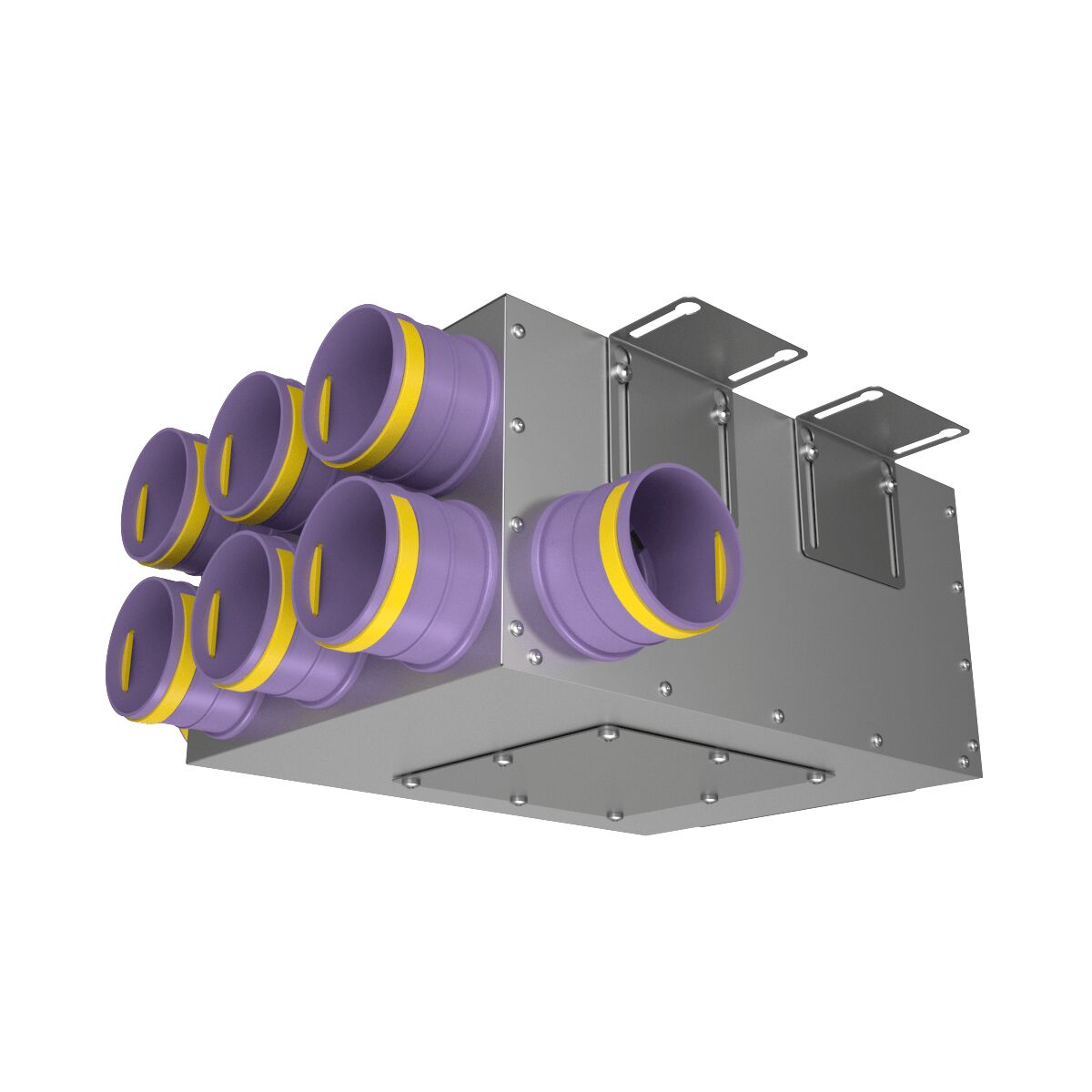 Коллектор металлический на 8 выходов KV 125/75x8 Provent, серый
