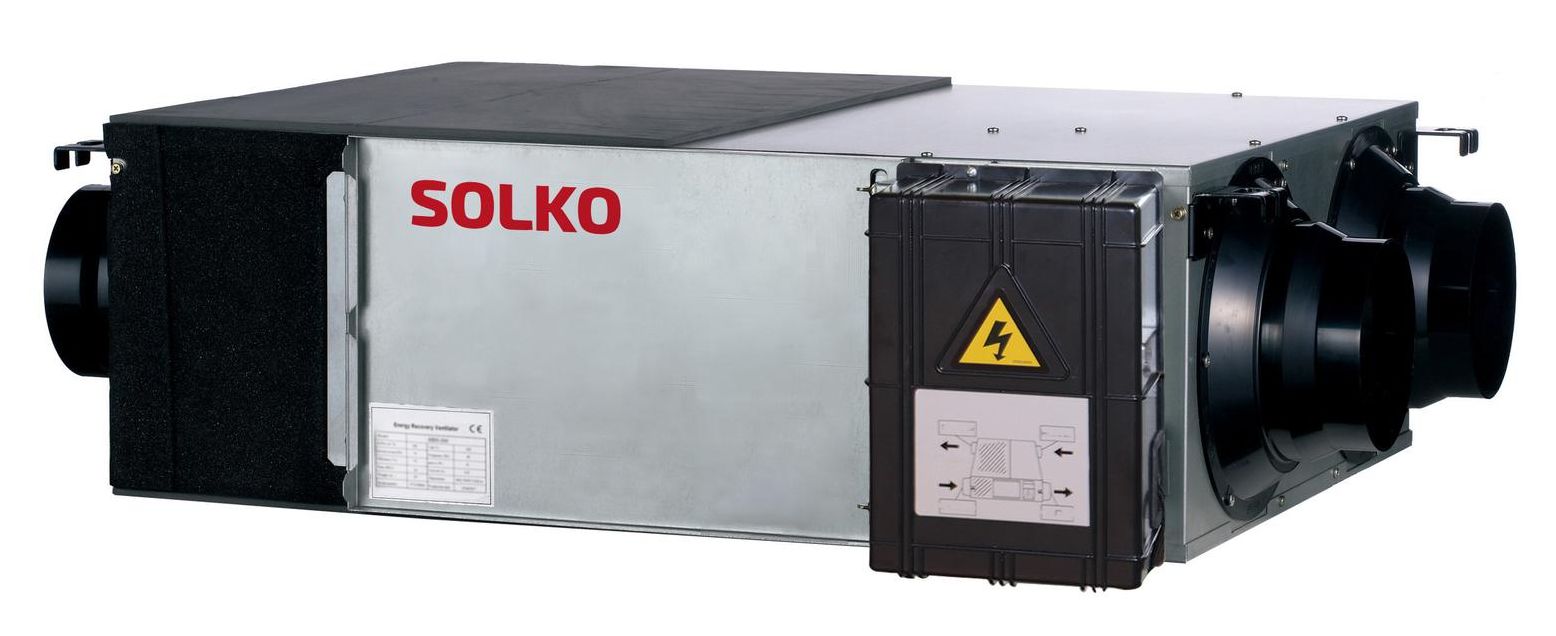 Потолочная установка HVR 4A (400 м3/ч, фильтры G3+F9,3 скорости,пластинч рекуп, пульт 13002) Solko, Потолочная установка HVR 4A (400 м3/ч, фильтры G3+F9,3 скорости,пластинч рекуп, пульт 13002) Solko