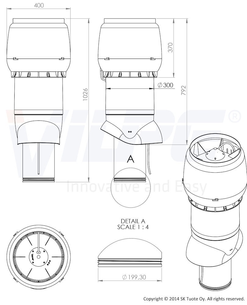 Р-Вентилятор ECo250/200/700