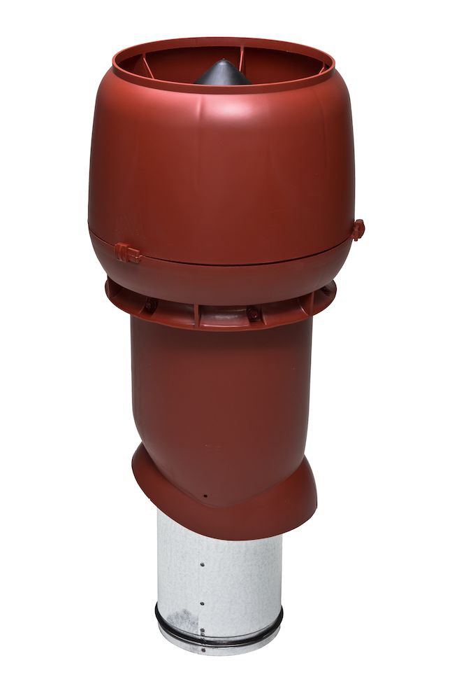 Теплоизолированный вентиляционный выход 160/225/500 подходит проходной элемент для труб D110–160 мм Vilpe, красный (аналог RR29, RAL 3009)