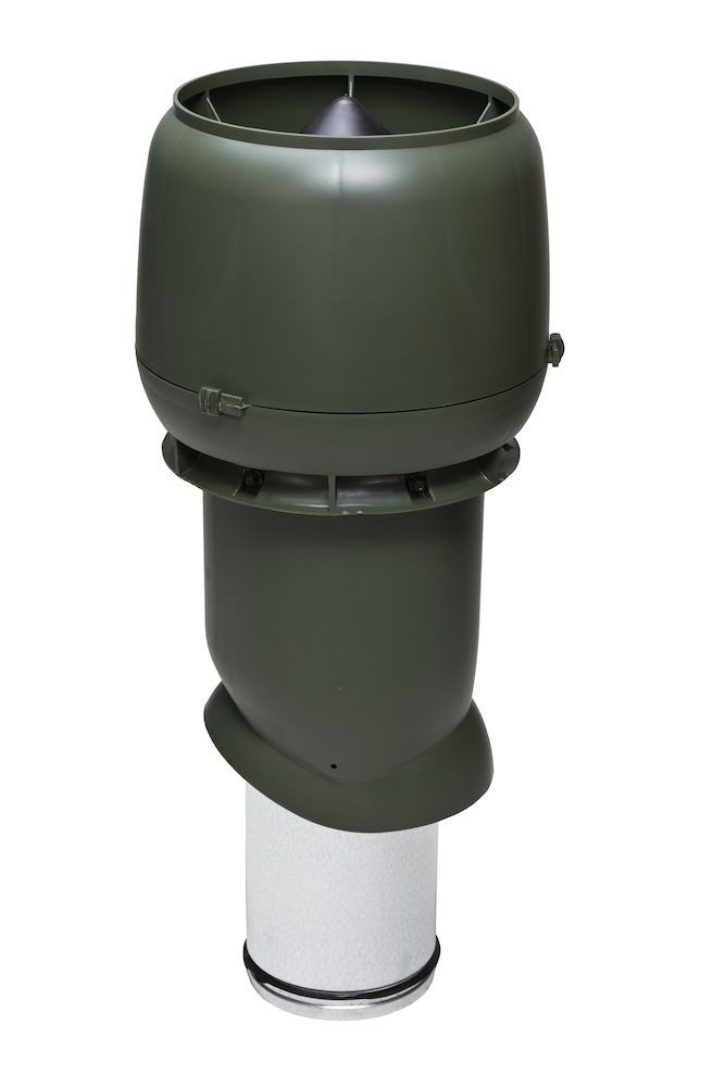 Теплоизолированный вентиляционный выход 160/225/500 подходит проходной элемент для труб D110–160 мм Vilpe, зеленый (аналог RR11, RAL6020)