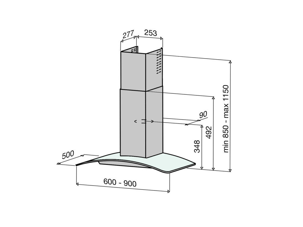 <b>eCH-61 RST 90cm SAVO inox</b><br>Premium<br><small style=