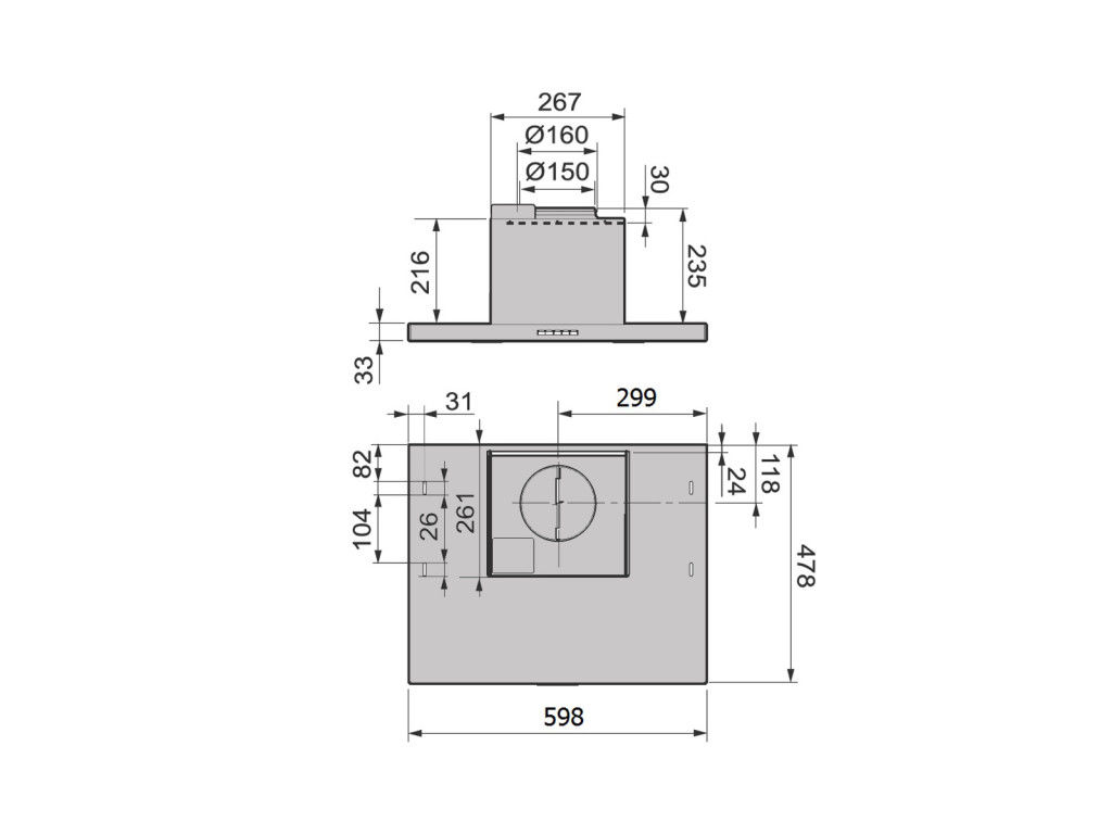 Кухонная вытяжка FH-82 60 cm SAVO inox