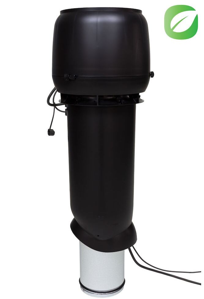 Р-ВЕНТИЛЯТОР ECo220/160/700 на постоянном токе Vilpe, черный (аналог RR33, RAL 9017)