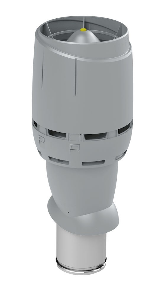 Теплоизолированный вентиляционный выход 160/225/500 FLOW подходит проходной элемент для труб D110–160 мм Vilpe, серый