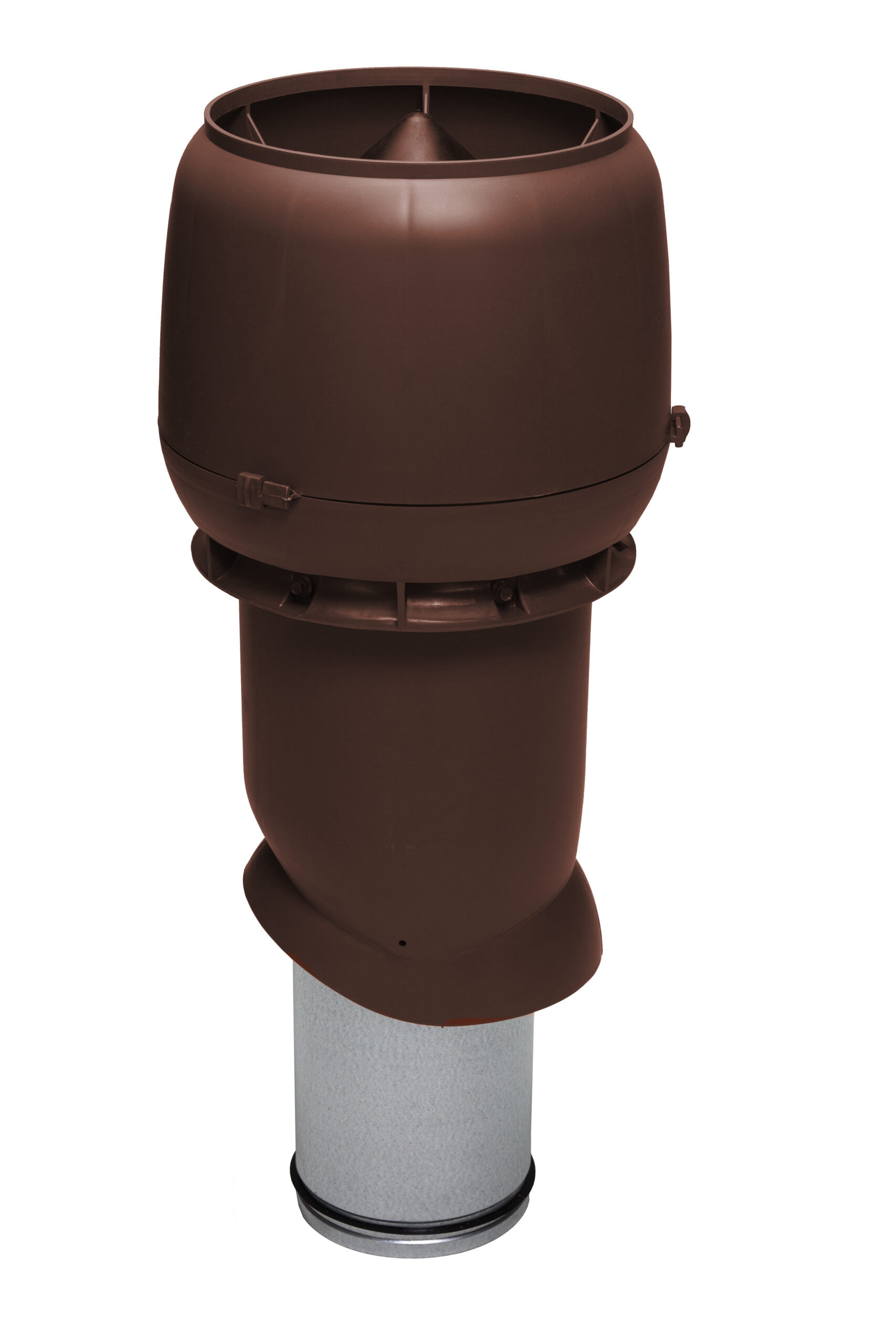 Теплоизолированный вентиляционный выход 160/225/500 подходит проходной элемент для труб D110–160 мм Vilpe, шоколад (аналог RR779, RAL 4007)