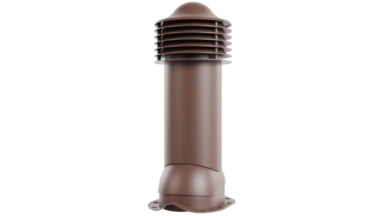Труба вентиляционная для металлочерепицы 150/650 (утепленная), коричневый