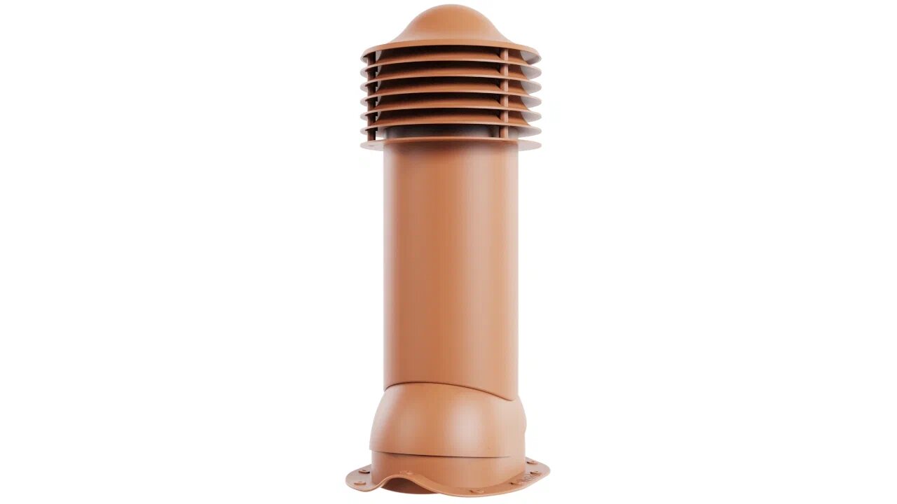 Труба вентиляционная для металлочерепицы 110-125/650 (утепленная), кирпичный