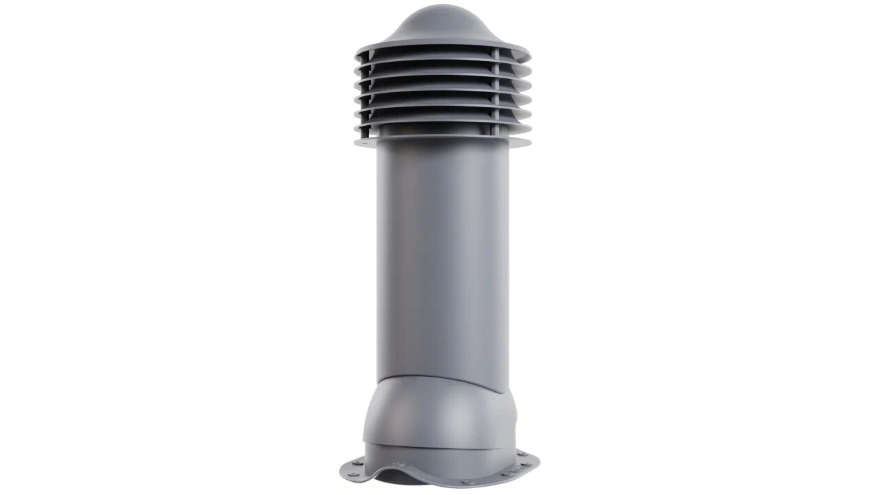 Труба вентиляционная для металлочерепицы 150/650 (утепленная), темно-серый