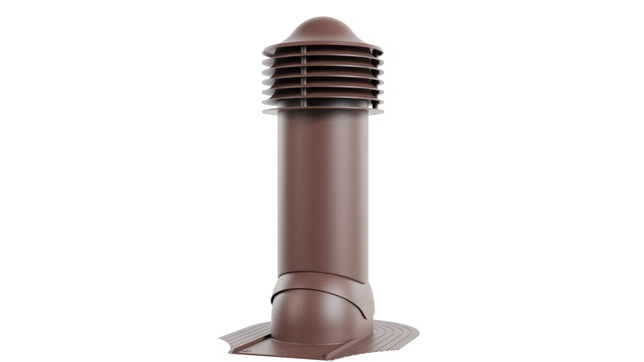 Труба вентиляционная для мягкой кровли (при монтаже) 150/650 (утепленная), коричневый