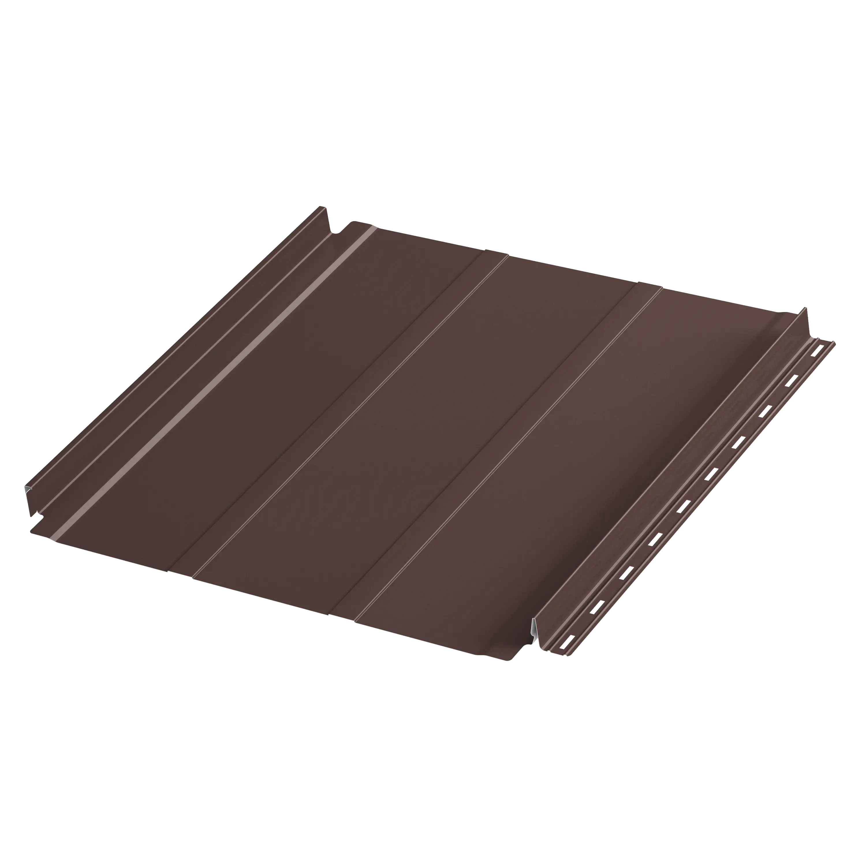 Фальцевая панель AQUACLICK Силуэт-2 0.50мм Zn140 ПЭ без подгиба {длины по списку} купить в Санкт-Петербурге