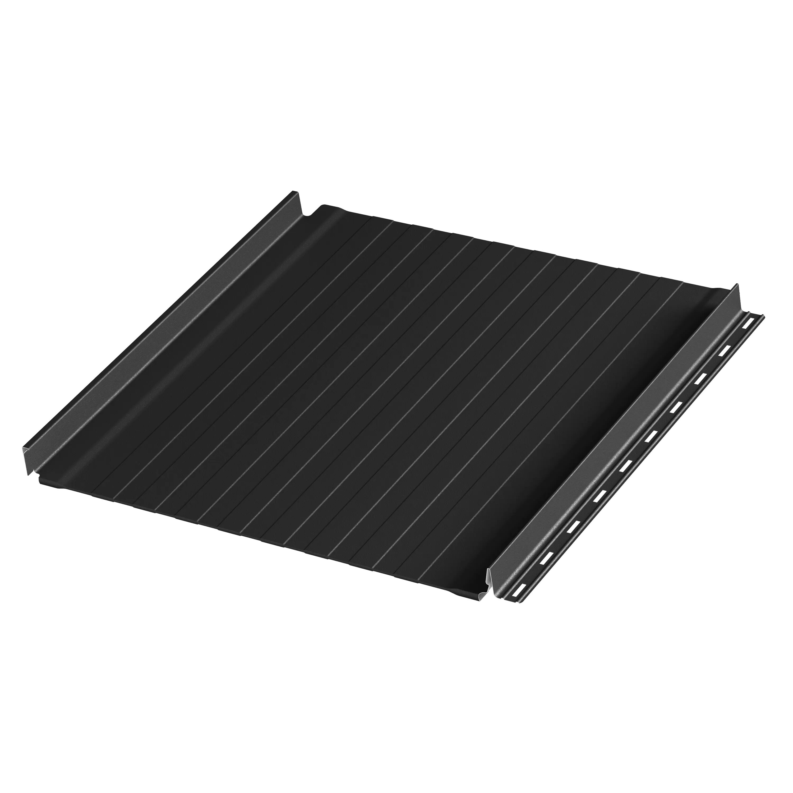 Фальцевая панель AQUACLICK Силуэт-8 0.50мм Zn275 PU Matt с подгибом {длины по списку} купить в Санкт-Петербурге