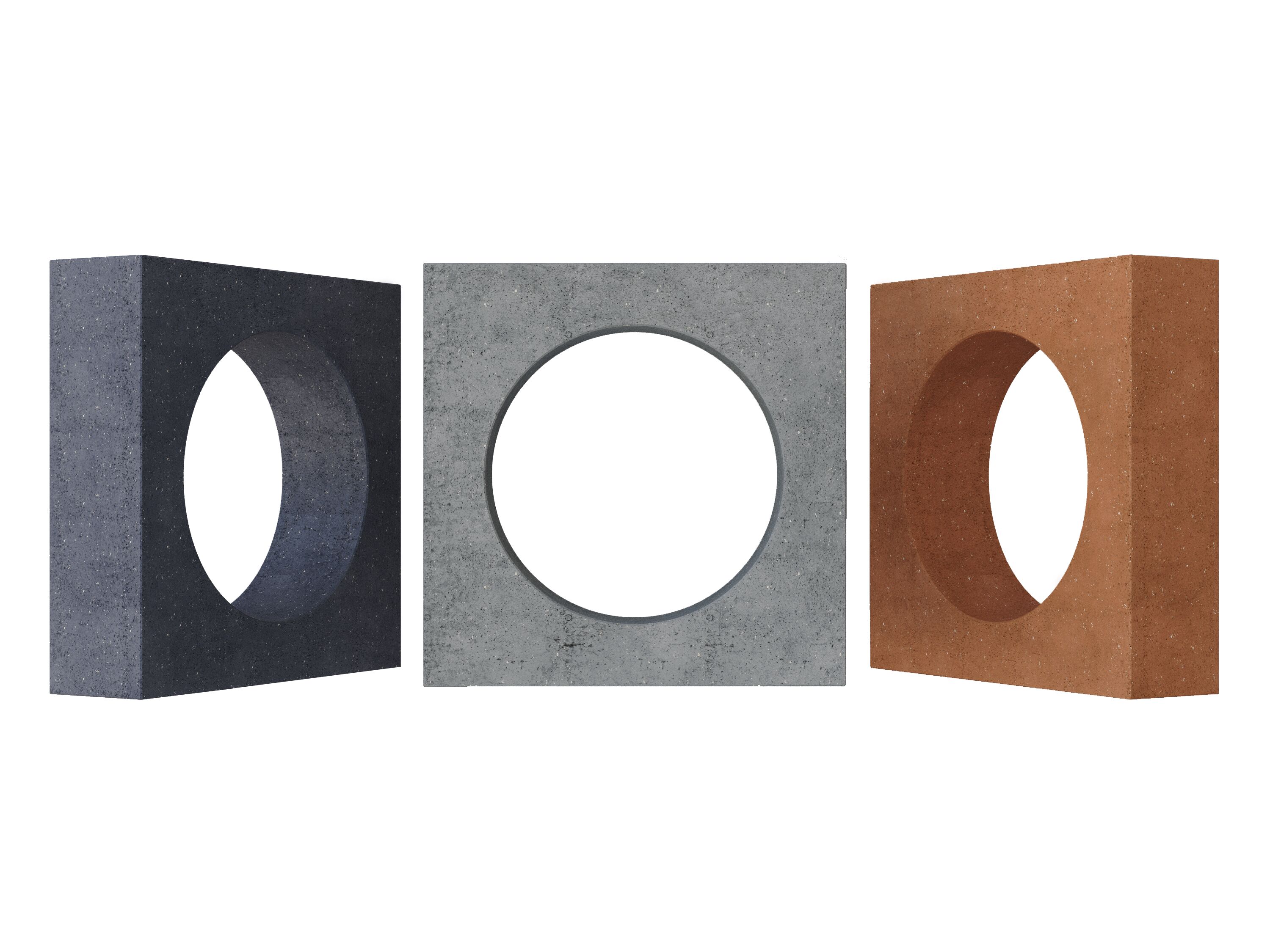 Блок архитектурный шлифованный Planet (Плэнет)-90 LUX серый 250х250мм Nokkel купить в Санкт-Петербурге