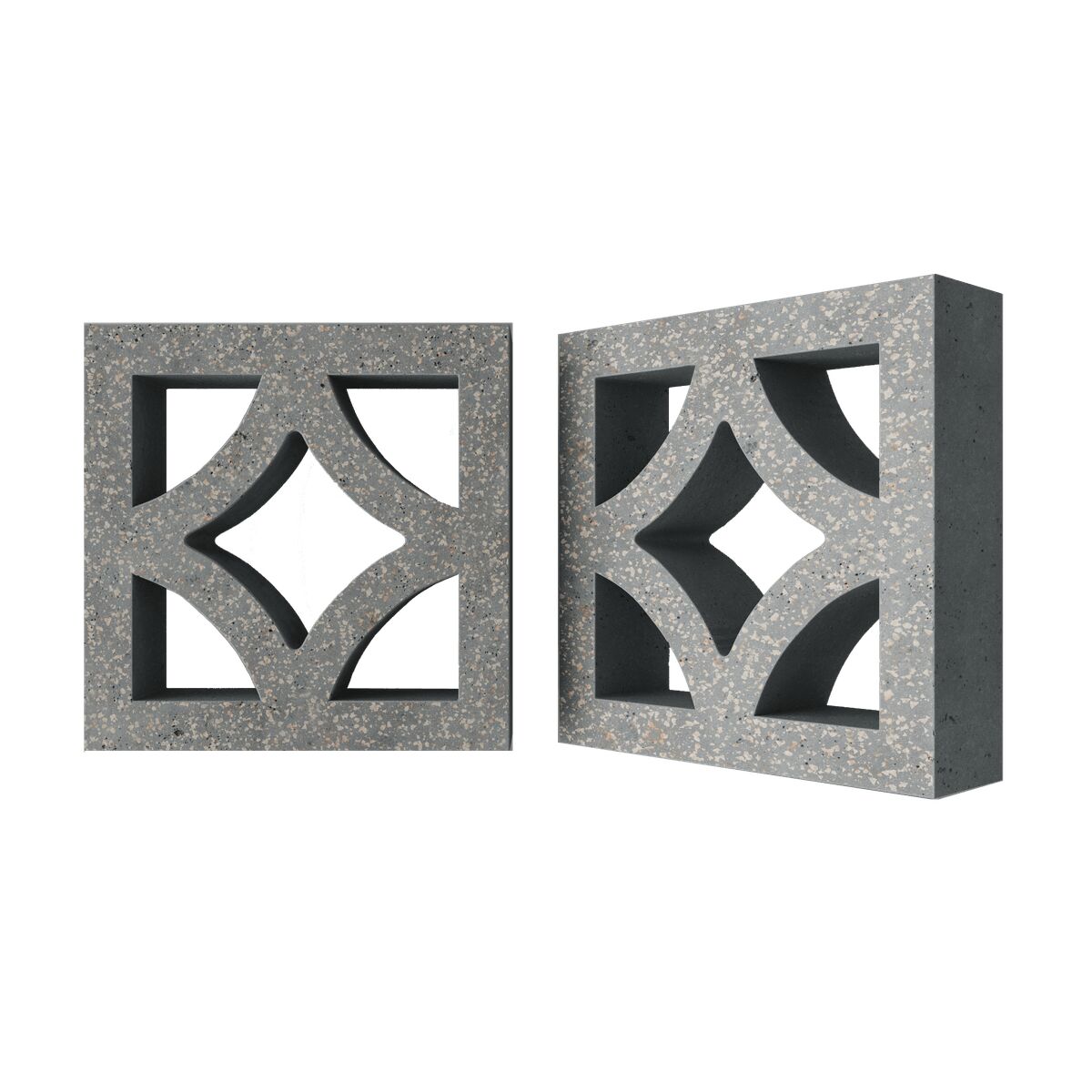 Блок архитектурный шлифованный Stone (Стоун)-50 LUX серый 250х250мм Nokkel купить в Санкт-Петербурге