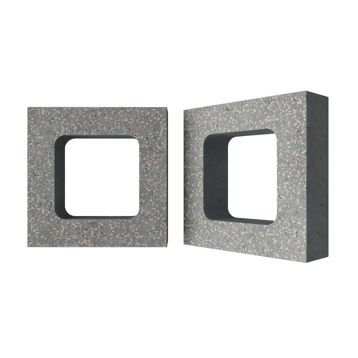 Блок архитектурный шлифованный Cube (Куб)-50 LUX серый 250х250мм Nokkel купить в Санкт-Петербурге