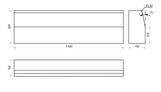 СВС Камень бордюрный БР 1000х300х150мм 14шт/пд купить в Санкт-Петербурге