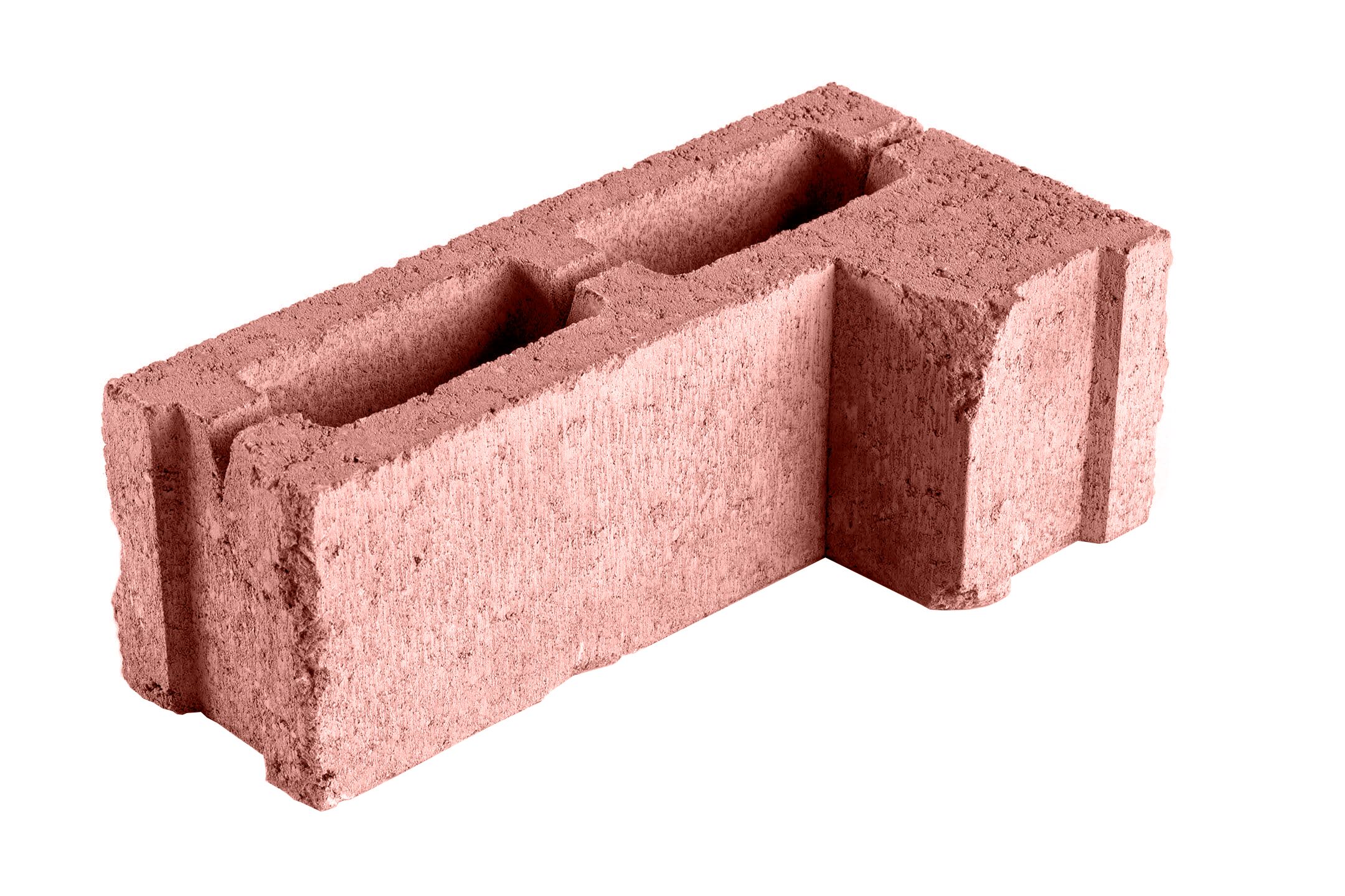 СКЦ-2Л-9 У Камень бетонный стеновой колотый облиц углы Стандарт (гладкий) красный 126шт/пд купить в Санкт-Петербурге