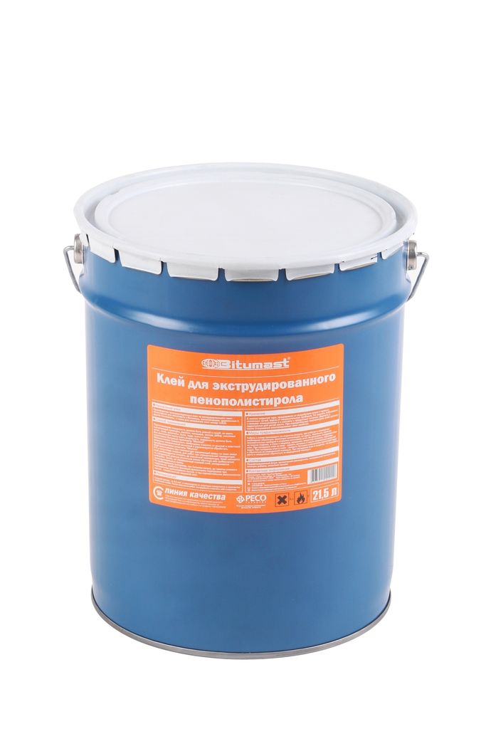 Клей для экструдированного пенополистирола (XPS) и пенопласта Bitumast, 21,5л купить в Санкт-Петербурге