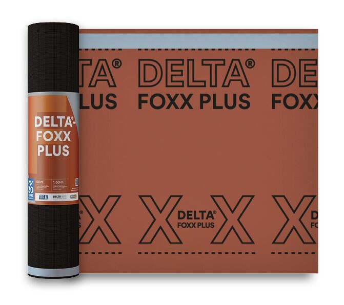 DELTA FOXX PLUS 1,5х50м 75м² диффузионная мембрана Дельта Фокс Плюс, Диффузионная мембрана DELTA FOXX PLUS 1.5х50м 75м2