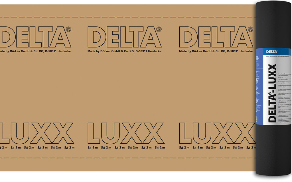 Пароизоляционная плёнка DELTA-LUXX 1,5х50м 75м², Немецкая плёнка с ограниченной паропроницаемостью для деревянных домов DELTA-LUXX