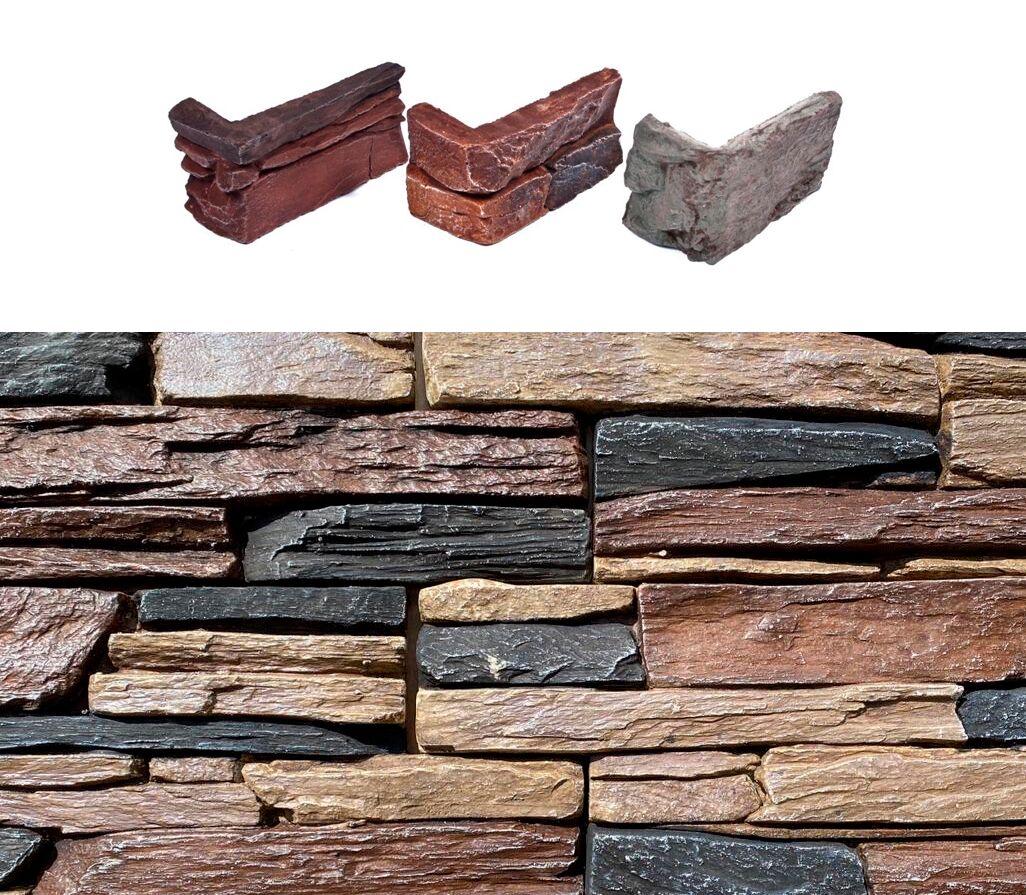 Искусственный камень угловой Танвальд 500х100мм болото 0.7пог.м CraftStone купить в Санкт-Петербурге