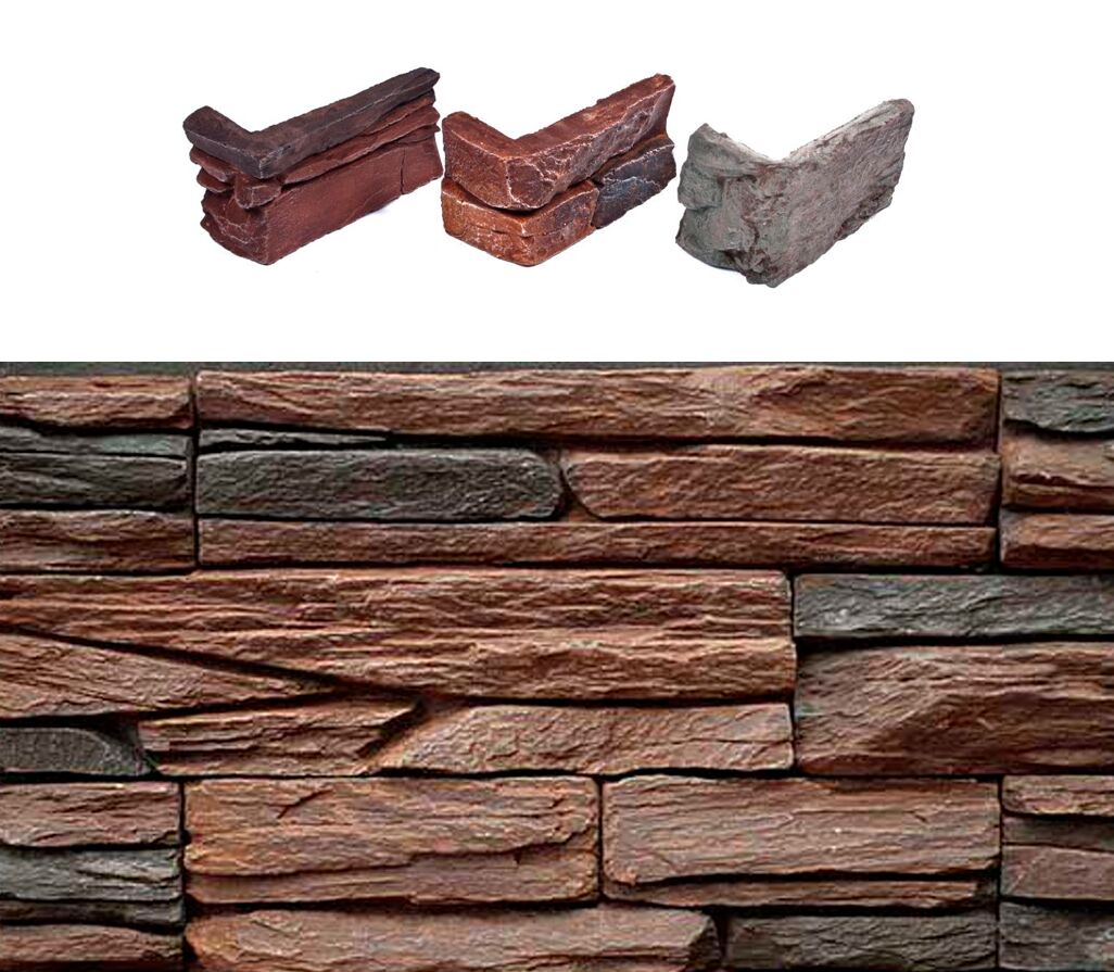 Искусственный камень угловой Танвальд 500х100мм коричневый 0.7пог.м CraftStone купить в Санкт-Петербурге