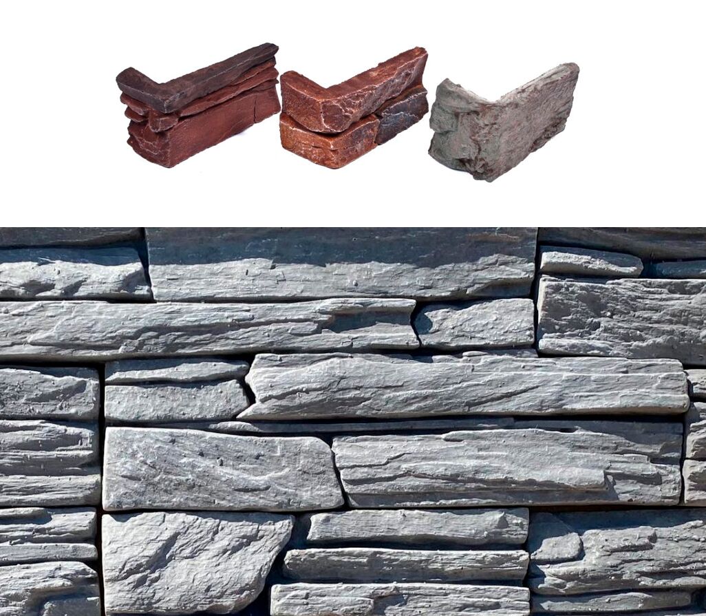 Искусственный камень угловой Танвальд 500х100мм графит 0.7пог.м CraftStone купить в Санкт-Петербурге