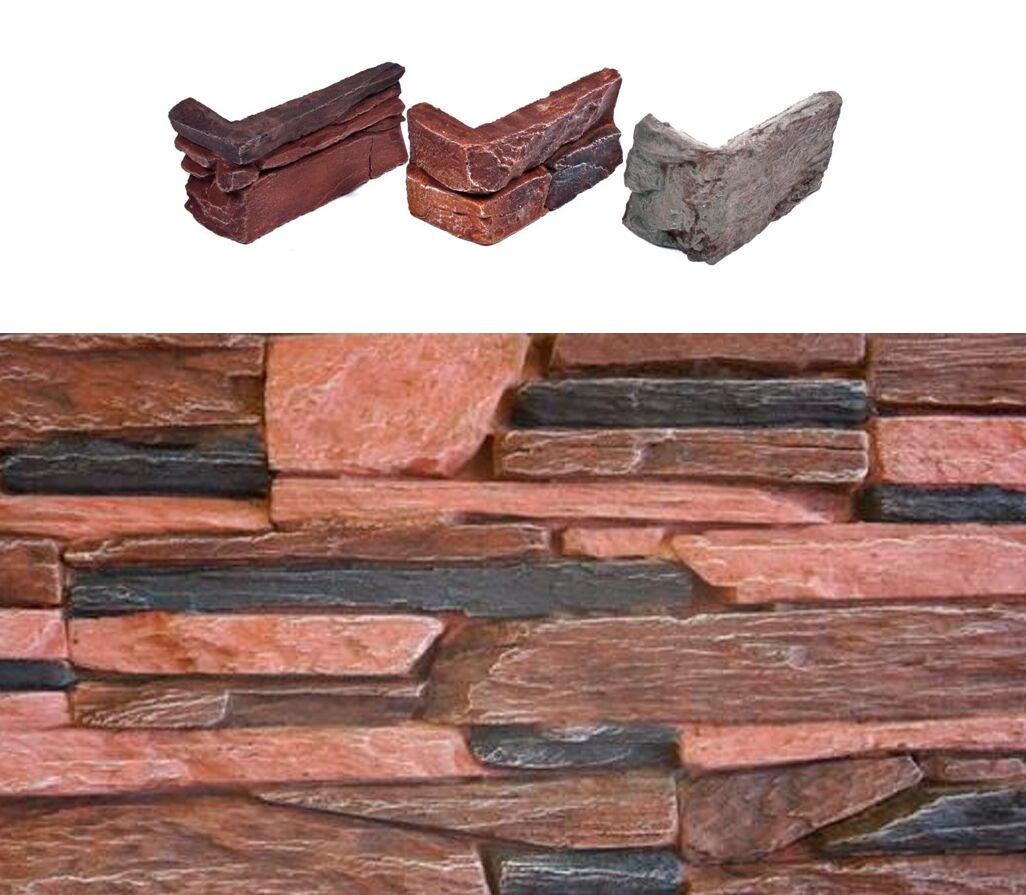 Искусственный камень угловой Танвальд 500х100мм красный 0.7пог.м CraftStone купить в Санкт-Петербурге